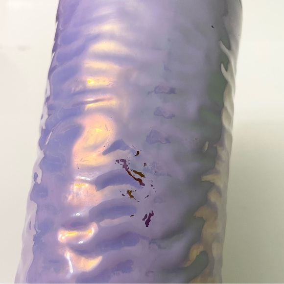 Starbucks Fall 2023 Lilac Purple Pearlescent Wave Glass Cold Cup Tumbler Flaws - Picture 14 of 16